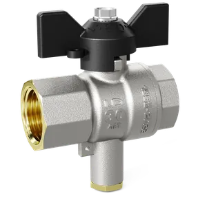 Кран шаровой для датчика температуры Ду 15 вн.-вн. бабочка LD Pride 45.15.В-В.T.Б thumbnail